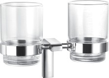 CEZARES Двойной стакан для зубных счеток ULTIMA, хром CZR-F-8930A