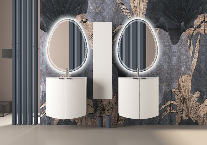 Приобрести cezares тумба подвесная с раковиной rialto 69х70см, белая