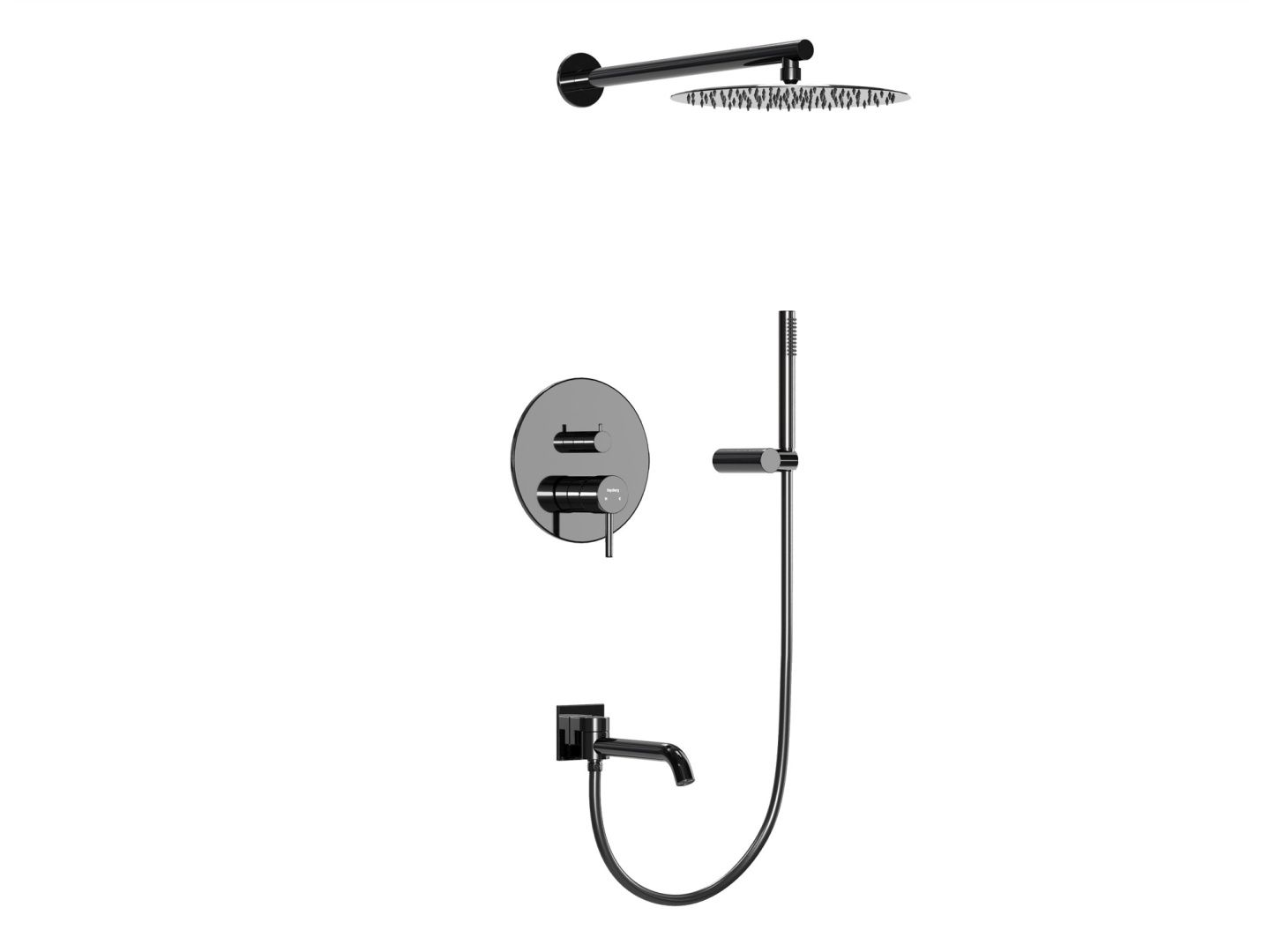 Приобрести hayzburg встраиваемая душевая система, черный хром hb-2001bch