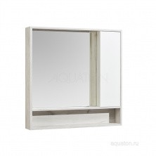 Зеркало-шкаф Акватон Флай 100 см. белый, дуб крафт