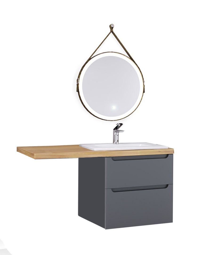 Приобрести jorno тумба подвесная wood 120 см со столешницей светлое дерево, аннтацит