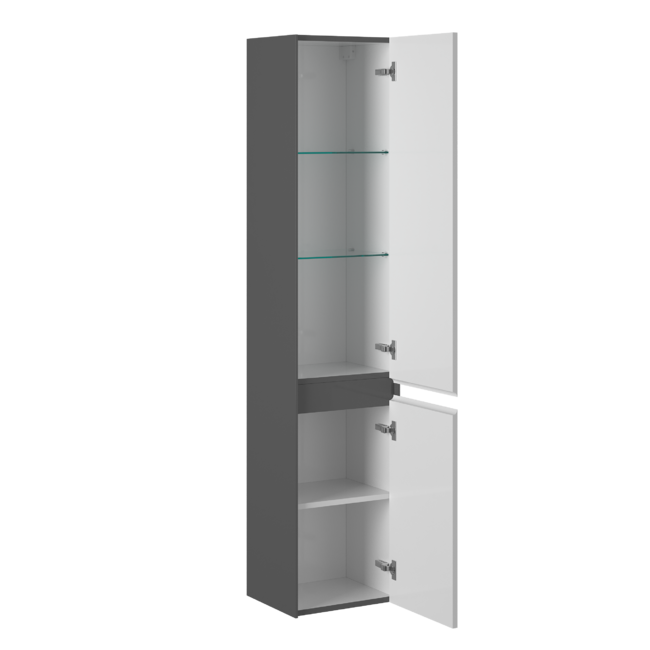 Приобрести briz пенал подвесной bari 35 см, белый\серый, матовый, левый п6-35