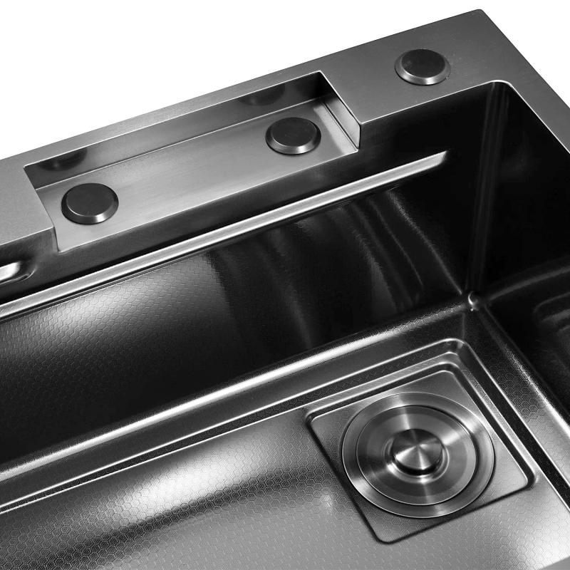 Приобрести gerhans кухонная мойка 58х48 см, правосторонняя, графит