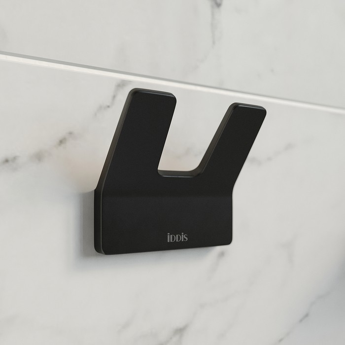 Приобрести iddis крючок двойной slide 75мм, черный матовый slibs20i41