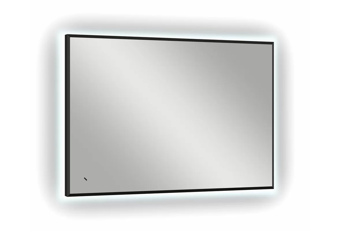 Приобрести continent зеркало с подсветкой meridian black 100х70 см, черное