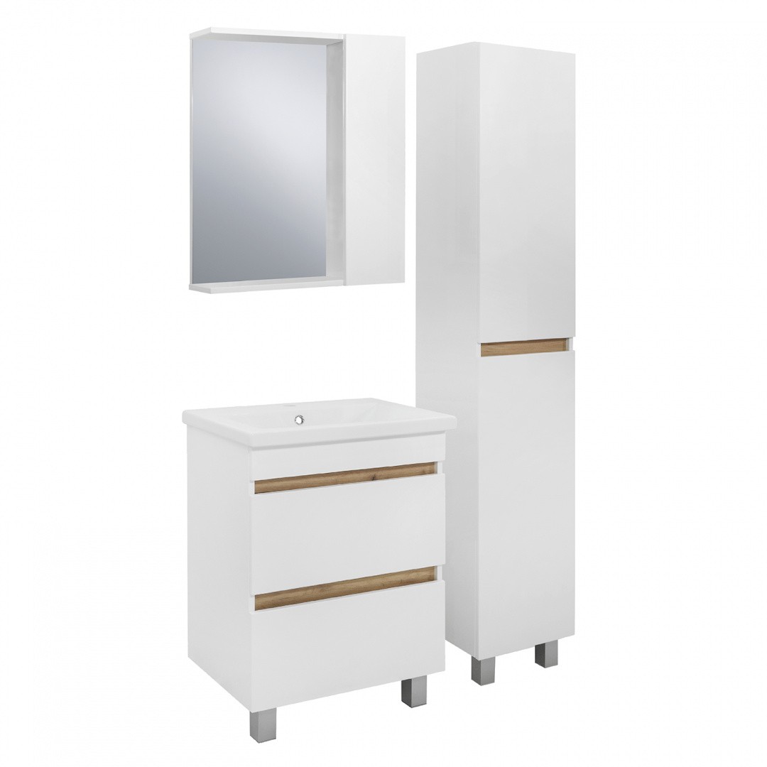 Приобрести aqua de marco тумба напольная с раковиной sydney 60см. 2 ящика