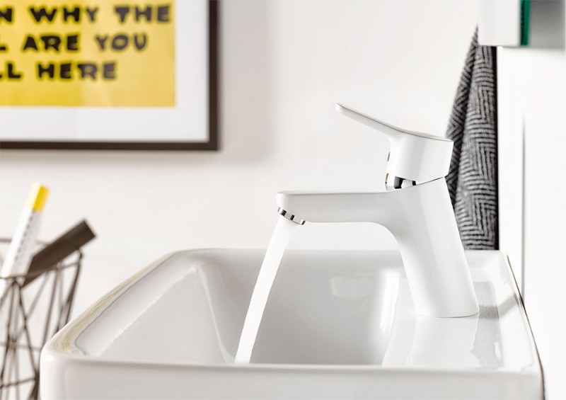 Приобрести kludi pure&easy однорычажный смеситель на умывальник 70, без донного клапана, белый, арт. 370289165