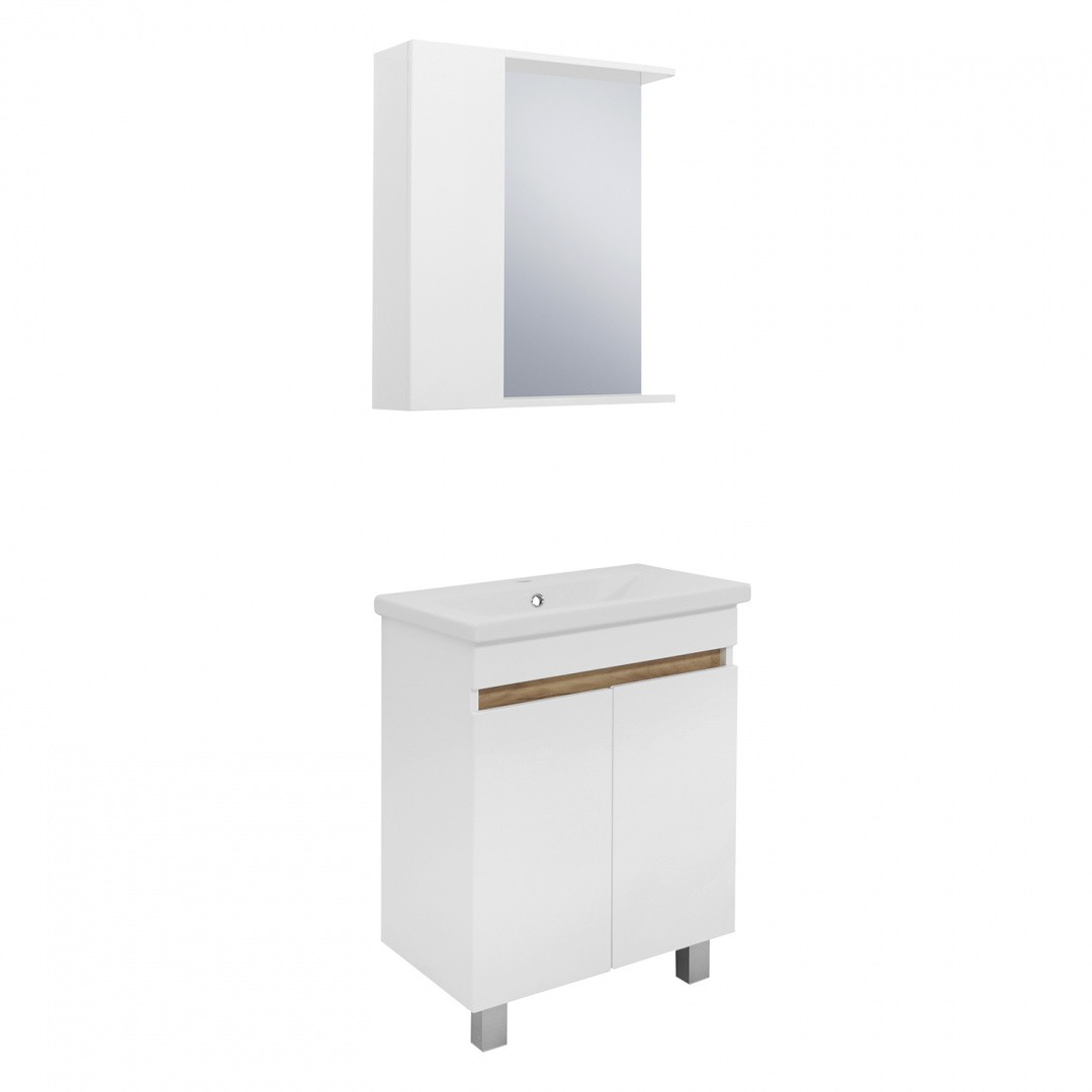 Приобрести aqua de marco тумба напольная с раковиной sydney 60см. 2 двери