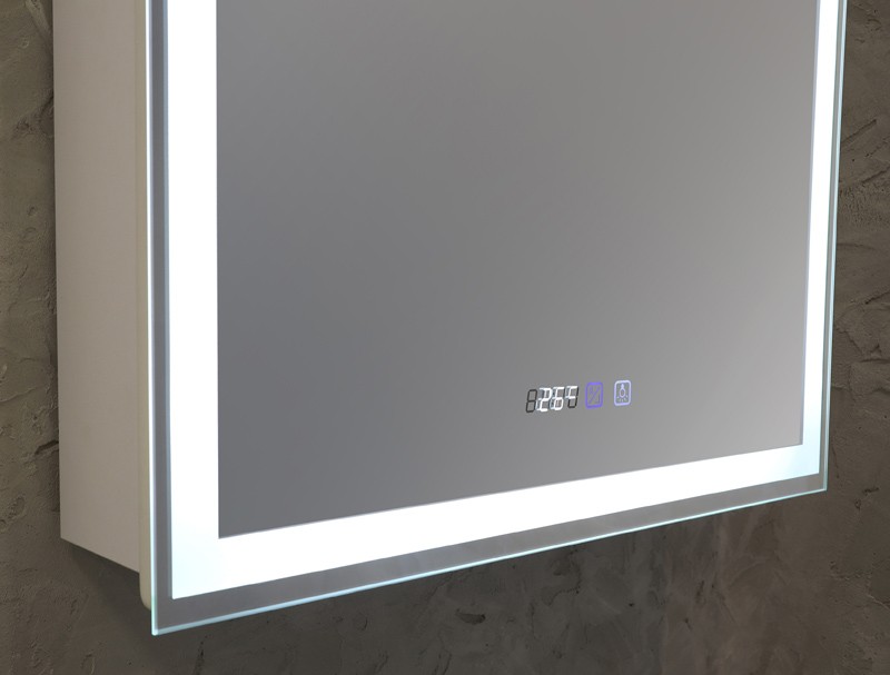 Приобрести зеркало-шкаф azario киото 53,5х75 см c подсветкой, диммером и часами led-00002356