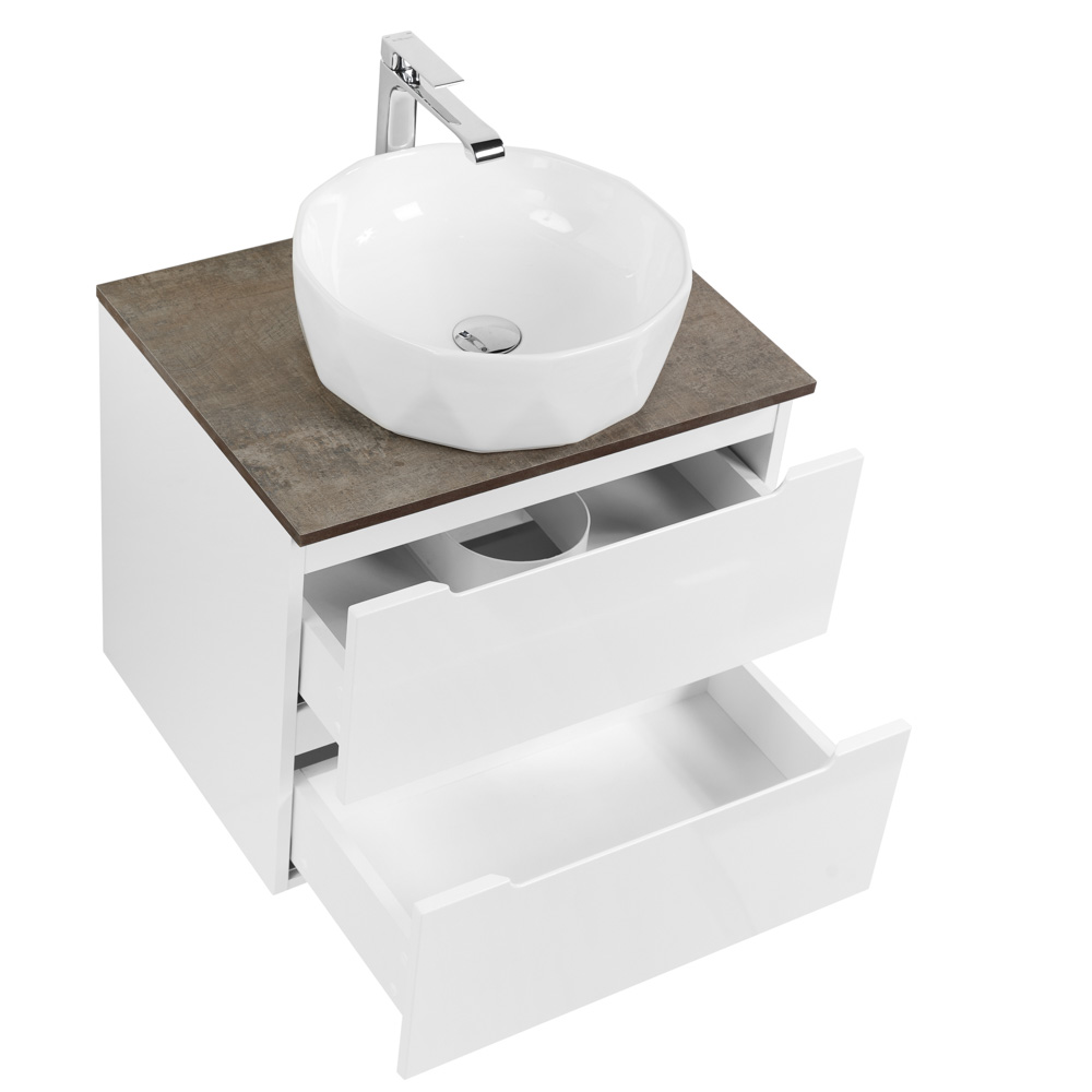 Приобрести belbagno тумба со столешницей etna 60 см, подвесная bianco lucido