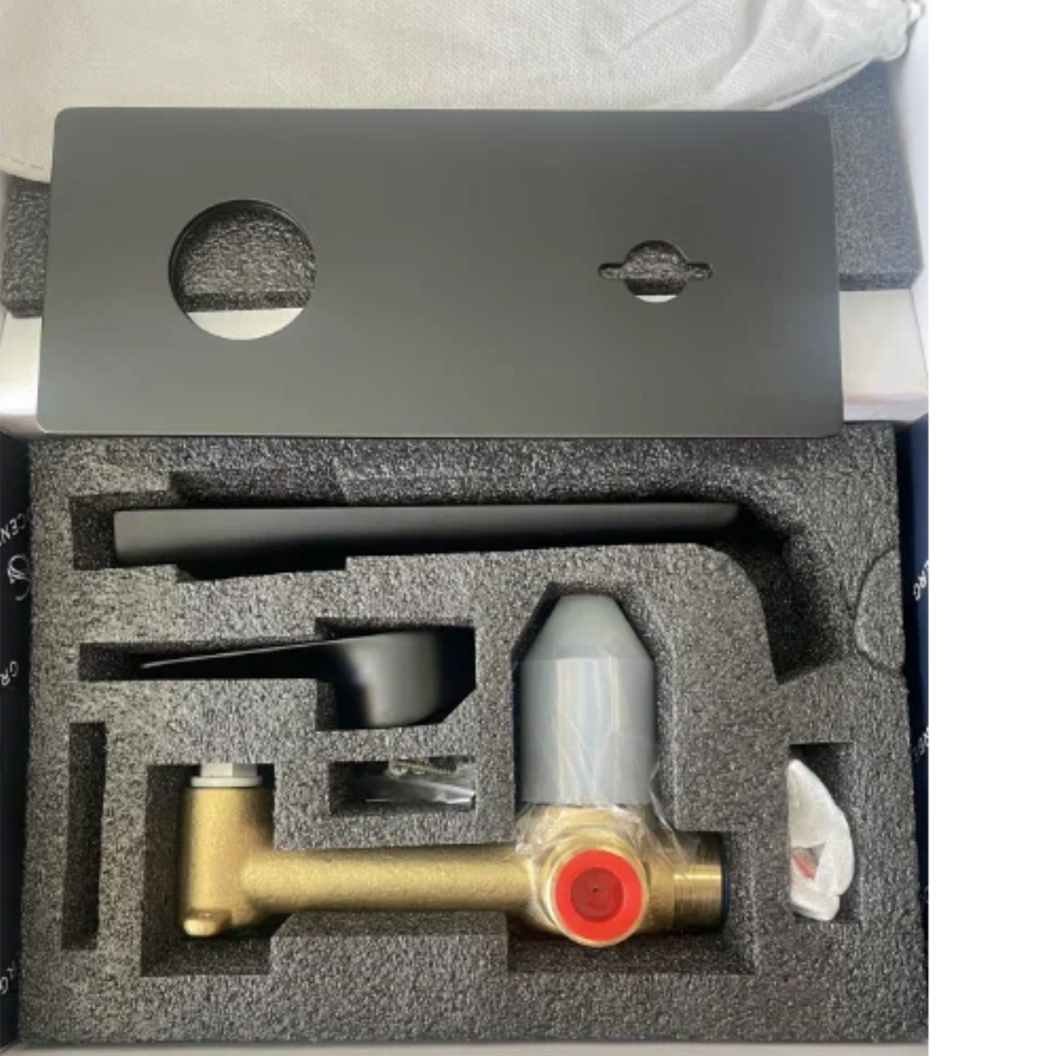 Приобрести grocenberg встраиваемый смеситель для раковины, черный матовый gb599bl