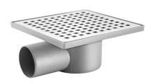 Loranto Душевой трап LINE 150x150 боковой сток, решетка из нержавеющей стали, гидрозатвор сухой (3012.0Y050K.015.1)