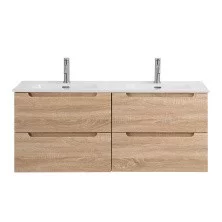 BelBagno Тумба с раковиной ETNA 120 см, подвесная Rovere Bianco, белая раковина