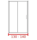Душевая дверь 130 - 140 см Душевая дверь 130 - 140 см