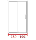 Душевая дверь 180 - 190 см Душевая дверь 180 - 190 см