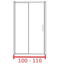Душевая дверь 100 - 110 см Душевая дверь 100 - 110 см