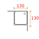 Душевое ограждение 130х130 см, квадратное Душевое ограждение 130х130 см, квадратное