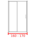 Душевая дверь 160 - 170 см Душевая дверь 160 - 170 см