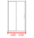 Душевая дверь 140 - 150 см Душевая дверь 140 - 150 см