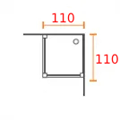 Душевое ограждение 110х110 см, квадратное Душевое ограждение 110х110 см, квадратное