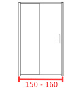 Душевая дверь 150 - 160 см Душевая дверь 150 - 160 см