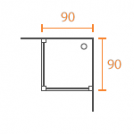 Душевое ограждение 90х90 см, квадратное Душевое ограждение 90х90 см, квадратное