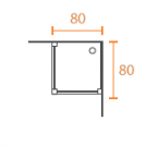 Душевое ограждение 80х80 см, квадратное Душевое ограждение 80х80 см, квадратное
