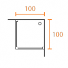 Душевое ограждение 100х100 см, квадратное Душевое ограждение 100х100 см, квадратное