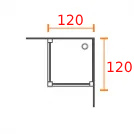 Душевое ограждение 120х120 см, квадратное Душевое ограждение 120х120 см, квадратное