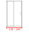 Душевая дверь 130 - 140 см Душевая дверь 130 - 140 см