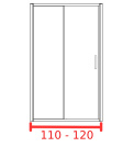 Душевая дверь 110 - 120 см Душевая дверь 110 - 120 см