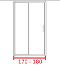 Душевая дверь 170 - 180 см Душевая дверь 170 - 180 см