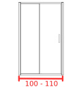 Душевая дверь 100 - 110 см Душевая дверь 100 - 110 см