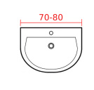 Подвесная раковина 70-80 см Подвесная раковина 70-80 см