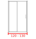 Душевая дверь 120 - 130 см Душевая дверь 120 - 130 см