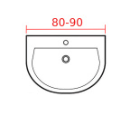 Подвесная раковина 80-90 см Подвесная раковина 80-90 см