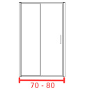 Душевая дверь 70 - 80 см Душевая дверь 70 - 80 см